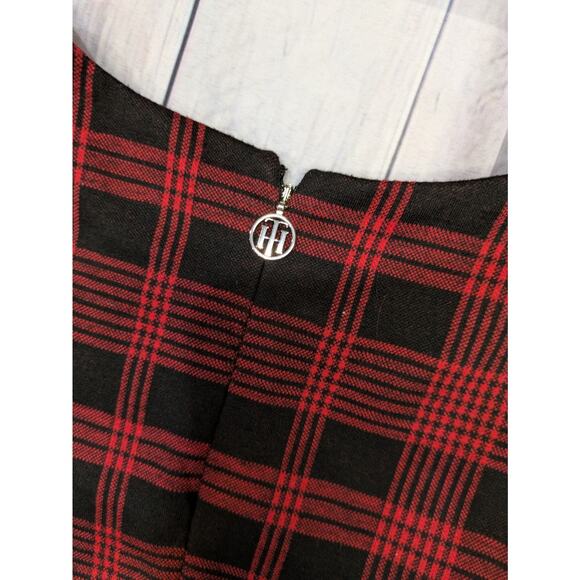 Tommy Hilfiger Red & Black Plaid Sleeveless Dress  Size 4 - Picture 7 of 7